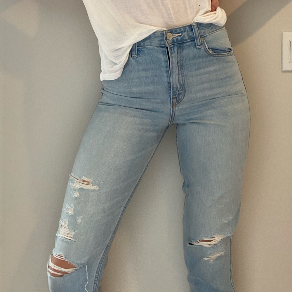 Abercrombie light wash boyfriend jeans!